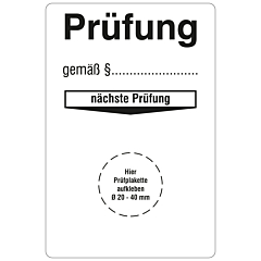 Grundplakette Betriebsmittelprüfung, 76,2 x 50,8 mm - Zum Produkt