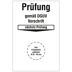 Grundplakette Betriebsmittelprüfung, 76,2 x 50,8 mm - Zum Produkt