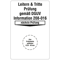 Grundplakette Betriebsmittelprüfung, 76,2 x 50,8 mm - Zum Produkt