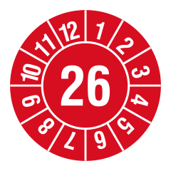 Jahresprüfplakette, 2026, Polyethylen, Ø 20 mm - Zum Produkt