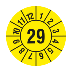 Jahresprüfplakette, 2029, Polyethylen, Ø 20 mm - Zum Produkt