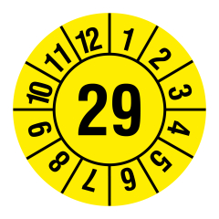 Jahresprüfplakette, 2029, Polyethylen, Ø 30 mm - Zum Produkt