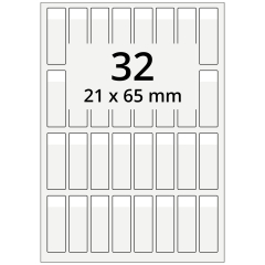 Kabeletiketten, Polyester, 21 x 65 mm - Zum Produkt