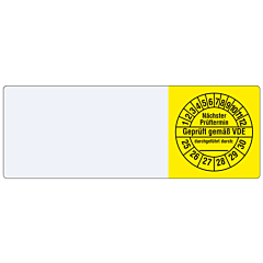 Kabelprüfplakette, 2025-2030, PVC/Vinyl, 25 x 70 mm - Zum Produkt