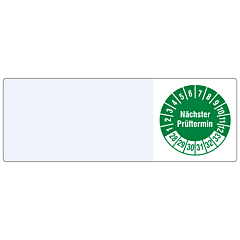 Kabelprüfplakette, 2028-2033, Polyethylen, 25 x 70 mm - Zum Produkt