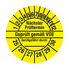 Elektro Prüfplakette, 2025-2030, Polyethylen, Ø 20 mm - Zum Produkt