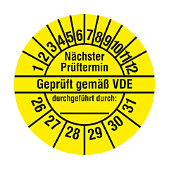Elektro Prüfplakette, 2026-2031, Polyethylen, Ø 20 mm - Zum Produkt