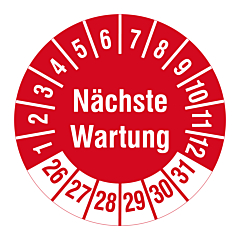 Mehrjahresprüfplakette, 2026-2031, Polyethylen, Ø 30 mm - Zum Produkt