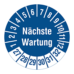 Mehrjahresprüfplakette, 2027-2032, Polyethylen, Ø 30 mm - Zum Produkt
