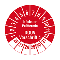 DGUV Prüfplakette, 2026-2031, Polyethylen, Ø 20 mm - Zum Produkt