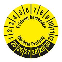 Mehrjahresprüfplakette, 2025-2030, Polyethylen, Ø 30 mm - Zum Produkt