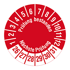 Mehrjahresprüfplakette, 2026-2031, Polyethylen, Ø 30 mm - Zum Produkt
