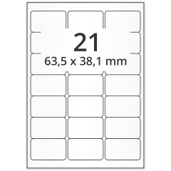 Papier Etiketten, 63,5 x 38,1 mm - Zum Produkt