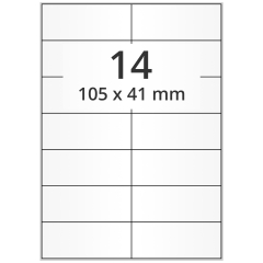 Papier Etiketten, 105 x 41 mm - Zum Produkt