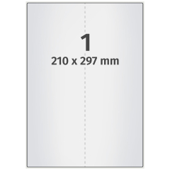 Polyester Etiketten, silber, 210 x 297 mm - Zum Produkt