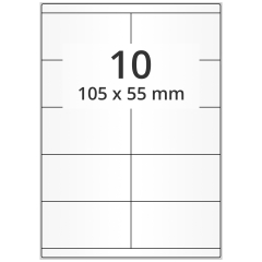 Polyester Etiketten, weiß, 105 x 55 mm - Zum Produkt