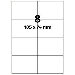 Polyester Etiketten, weiß, 105 x 74 mm - Zum Produkt