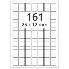 Polyester Etiketten, weiß, 25 x 12 mm - Zum Produkt