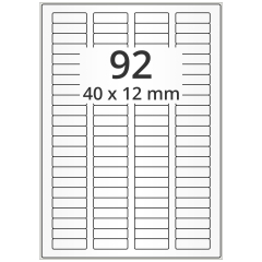 Polyester Etiketten, weiß, 40 x 12 mm - Zum Produkt