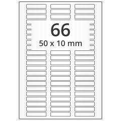 Polyester Etiketten, weiß, 50 x 10 mm - Zum Produkt
