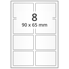 Polyester Etiketten, weiß, 90 x 65 mm - Zum Produkt