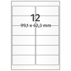 Polyethylen Etiketten, weiß, 99,1 x 42,3 mm - Zum Produkt