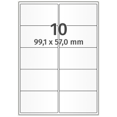 Polyethylen Etiketten, weiß, 99,1 x 57 mm - Zum Produkt