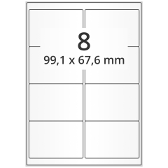 Polyethylen Etiketten, weiß, 99,1 x 67,7 mm - Zum Produkt