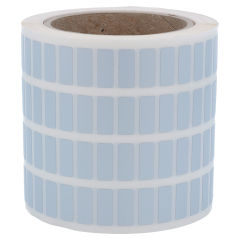 Polyester Etiketten, silber, permanent klebend, 20 x 8 mm - Zum Produkt