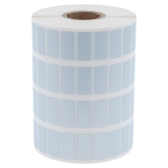 Polyester Etiketten, silber, permanent klebend, 20 x 9 mm - Zum Produkt