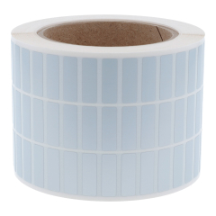 Polyester Etiketten, silber, permanent klebend, 25 x 8 mm - Zum Produkt