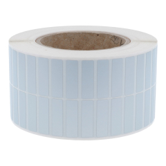 Polyester Etiketten, silber, permanent klebend, 31,8 x 9,4 mm - Zum Produkt