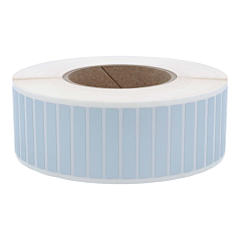 Polyester Etiketten, silber, permanent klebend, 48 x 8 mm - Zum Produkt