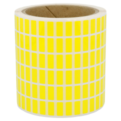 Polyester Etiketten, gelb, permanent klebend, 15 x 6,35 mm - Zum Produkt