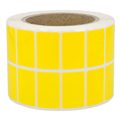 Polyester Etiketten, gelb, permanent klebend, 38 x 23 mm - Zum Produkt