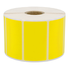 Polyester Etiketten, gelb, permanent klebend, 60 x 34 mm - Zum Produkt