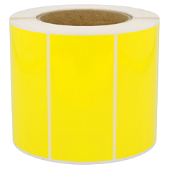 Polyester Etiketten, gelb, permanent klebend, 101,6 x 50,8 mm - Zum Produkt
