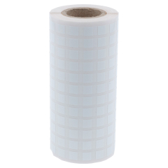 Polyester Etiketten, weiß, permanent klebend, 6,35 x 6,35 mm - Zum Produkt