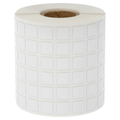 Polyester Etiketten, weiß, permanent klebend, 9 x 9 mm - Zum Produkt