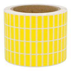 Polyester Etiketten, gelb, permanent klebend, 19 x 6,35 mm - Zum Produkt
