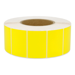 Polyester Etiketten, gelb, permanent klebend, 70 x 32 mm - Zum Produkt