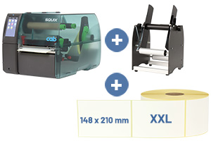 148x210 Etiketten im Drucker-Set
