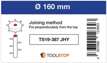 Farbiges Produktetikett