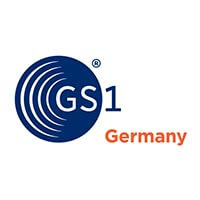 Logo von GS1 Germany mit stilisierten Funkwellen &ndash; Labelident ist Teilnehmer am globalen GS1-System f&uuml;r standardisierte Identifikation und Kommunikation.