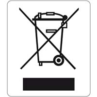 Symbol der durchgestrichenen M&uuml;lltonne auf R&auml;dern &ndash; Hinweis auf die gesetzeskonforme Entsorgung und Herstellerregistrierung gem&auml;&szlig; ElektroG (WEEE).