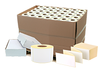 Etiketten auf Rolle, Bogen oder Leporello und Farbbänder für Großverbraucher