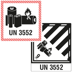 Transportaufkleber: Natrium-Ionen-Batterien (UN-Nummer 3552)  - Zum Sortiment 
