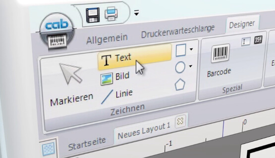 cab Etikettendrucker Software bei Labelident